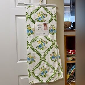 Martha Stewart Floral Plush Throw Blanket